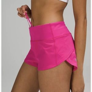Lululemon Sonic Pink Speed Up Shorts